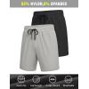 COOFANDY Men’s 3 Pack Athletic Running Shorts Gym Workout Short Quick Dry Sports Short with Pockets(Black/Grey)