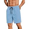 COOFANDY Men’s 3 Pack Athletic Running Shorts Gym Workout Short Quick Dry Sports Short with Pockets(Dark Grey/Light Blue)