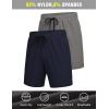 COOFANDY Men’s 3 Pack Athletic Running Shorts Gym Workout Short Quick Dry Sports Short with Pockets(Dark Grey/Navy Blue)