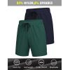 COOFANDY Men’s 3 Pack Athletic Running Shorts Gym Workout Short Quick Dry Sports Short with Pockets(Navy Blue/Dark Green)