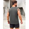COOFANDY Men’s 3 Pack Workout Tank Tops Gym Sleeveless Shirts V Neck Bodybuilding Muscle Tee Shirt(Black/Dark Grey)