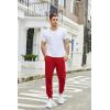COOFANDY Men’s Athletic Joggers Casual Gym Sweatpants Workout Running Track Pants with Pockets(Dark Red)