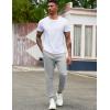 COOFANDY Men’s Athletic Joggers Casual Gym Sweatpants Workout Running Track Pants with Pockets(Light Grey)