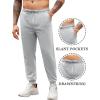 COOFANDY Men’s Athletic Joggers Casual Gym Sweatpants Workout Running Track Pants with Pockets(Light Grey)