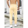 COOFANDY Men’s Athletic Joggers Casual Gym Sweatpants Workout Running Track Pants with Pockets(Light Yellow)