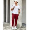 COOFANDY Men’s Athletic Joggers Casual Gym Sweatpants Workout Running Track Pants with Pockets(Wine Red)