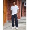 COOFANDY Men’s Baggy Cargo Pants Trendy Casual Parachute Pant Loose Fit Harem Joggers with Pockets(Navy Blue)