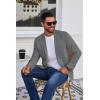 COOFANDY Men’s Blazer Casual Suit Jacket Slim Fit One Button Sport Coats Lightweight Sports Jacket(Grey)