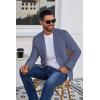 COOFANDY Men’s Blazer Casual Suit Jacket Slim Fit One Button Sport Coats Lightweight Sports Jacket(Grey Blue)