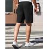 COOFANDY Men’s Cargo Shorts 9″ Relaxed Fit Casual Shorts Internal Drawstring Outdoor Hiking Shorts with Multi Pockets(Black)