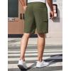COOFANDY Men’s Cargo Shorts 9″ Relaxed Fit Casual Shorts Internal Drawstring Outdoor Hiking Shorts with Multi Pockets(Dark Army Green)
