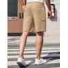 COOFANDY Men’s Cargo Shorts 9″ Relaxed Fit Casual Shorts Internal Drawstring Outdoor Hiking Shorts with Multi Pockets(Khaki)