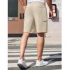 COOFANDY Men’s Cargo Shorts 9″ Relaxed Fit Casual Shorts Internal Drawstring Outdoor Hiking Shorts with Multi Pockets(Light Khaki)