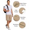 COOFANDY Men’s Cargo Shorts Loose Fit Casual Cotton Work Shorts Outdoor Hiking Pants with Multi Pockets(Khaki)