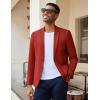 COOFANDY Men’s Casual Blazer Slim Fit Lightweight Sport Coat One Button Suit Jacket(Dark Red)