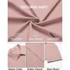 COOFANDY Men’s Casual Button Down Shirts Short Sleeve Summer Beach Vacation Untucked Dress Shirts with Pocket(Light Pink)