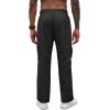 COOFANDY Men’s Casual Cargo Pants Cotton Drawstring Athletic Jogger Sweatpants(Black)