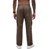 COOFANDY Men’s Casual Cargo Pants Cotton Drawstring Athletic Jogger Sweatpants(Brown)