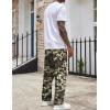 COOFANDY Men’s Casual Cargo Pants Cotton Drawstring Athletic Jogger Sweatpants(Khaki Camo)