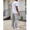 COOFANDY Men’s Casual Cargo Pants Cotton Drawstring Athletic Jogger Sweatpants(Light Gray)
