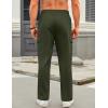 COOFANDY Mens Casual Cargo Pants Relaxed Fit Outdoor Hiking Pants Cotton Drawstring Sweatpants with Pockets(Army Green)