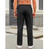COOFANDY Mens Casual Cargo Pants Relaxed Fit Outdoor Hiking Pants Cotton Drawstring Sweatpants with Pockets(Black)