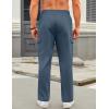 COOFANDY Mens Casual Cargo Pants Relaxed Fit Outdoor Hiking Pants Cotton Drawstring Sweatpants with Pockets(Blue)