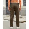 COOFANDY Mens Casual Cargo Pants Relaxed Fit Outdoor Hiking Pants Cotton Drawstring Sweatpants with Pockets(Brown)