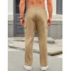 COOFANDY Mens Casual Cargo Pants Relaxed Fit Outdoor Hiking Pants Cotton Drawstring Sweatpants with Pockets(Khaki)