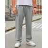 COOFANDY Mens Casual Cargo Pants Relaxed Fit Outdoor Hiking Pants Cotton Drawstring Sweatpants with Pockets(Light Grey)