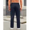 COOFANDY Mens Casual Cargo Pants Relaxed Fit Outdoor Hiking Pants Cotton Drawstring Sweatpants with Pockets(Navy Blue)