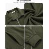 COOFANDY Men’s Casual Corduroy Jacket Lightweight Zip Up Vintage Jacket Collared Bomber Jacket(Army Green)
