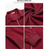 COOFANDY Men’s Casual Corduroy Jacket Lightweight Zip Up Vintage Jacket Collared Bomber Jacket(Wine Red)