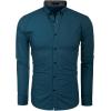 COOFANDY Men’s Casual Dress Shirt Long Sleeve Casual Shirt for Men Button Down Office Shirt(Ocean Blue)