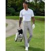 COOFANDY Mens Casual Dress Work Pants Quick Dry Golf Fashion Pants with Pockets 36W32L, Light Grey