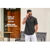 COOFANDY Men’s Casual Henley Shirt Short Sleeve Summer Shirts Linen Band Collar Summer Beach Hippie T-Shirts(Dark Grey)