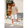 COOFANDY Men’s Casual Henley Shirt Short Sleeve Summer Shirts Linen Band Collar Summer Beach Hippie T-Shirts(Khaki)