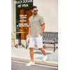 COOFANDY Men’s Casual Henley Shirt Short Sleeve Summer Shirts Linen Band Collar Summer Beach Hippie T-Shirts(Light Khaki)