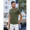 COOFANDY Men’s Casual Henley Shirts Short Sleeve Pocket T-Shirts Lightweight Button Henley Pullover Basic Tees(Army Green)