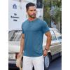 COOFANDY Men’s Casual Henley Shirts Short Sleeve Pocket T-Shirts Lightweight Button Henley Pullover Basic Tees(Demin Blue)