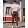 COOFANDY Mens Casual Joggers Pants Cotton Chino Cargo Sweatpants Hiking Outdoor Track Drawstring Pants(Brown)