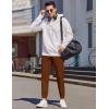 COOFANDY Mens Casual Joggers Pants Cotton Chino Cargo Sweatpants Hiking Outdoor Track Drawstring Pants(Brown-2)