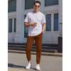 COOFANDY Mens Casual Joggers Pants Cotton Chino Cargo Sweatpants Hiking Outdoor Track Drawstring Pants(Brown-2)