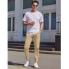 COOFANDY Mens Casual Joggers Pants Cotton Chino Cargo Sweatpants Hiking Outdoor Track Drawstring Pants(Khaki)