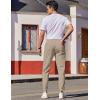 COOFANDY Mens Casual Joggers Pants Cotton Chino Cargo Sweatpants Hiking Outdoor Track Drawstring Pants(Khaki-2)