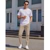 COOFANDY Mens Casual Joggers Pants Cotton Chino Cargo Sweatpants Hiking Outdoor Track Drawstring Pants(Khaki-2)
