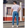 COOFANDY Mens Casual Joggers Pants Cotton Chino Cargo Sweatpants Hiking Outdoor Track Drawstring Pants(Lake Blue)