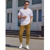 COOFANDY Mens Casual Joggers Pants Cotton Chino Cargo Sweatpants Hiking Outdoor Track Drawstring Pants(Light Brown)