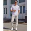COOFANDY Mens Casual Joggers Pants Cotton Chino Cargo Sweatpants Hiking Outdoor Track Drawstring Pants(Light Grey)