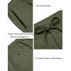 COOFANDY Men’s Casual Linen Pants Elastic Waist Drawstring Yoga Beach Pants Lightweight Loose Fit Trousers with Pockets(Army Green)